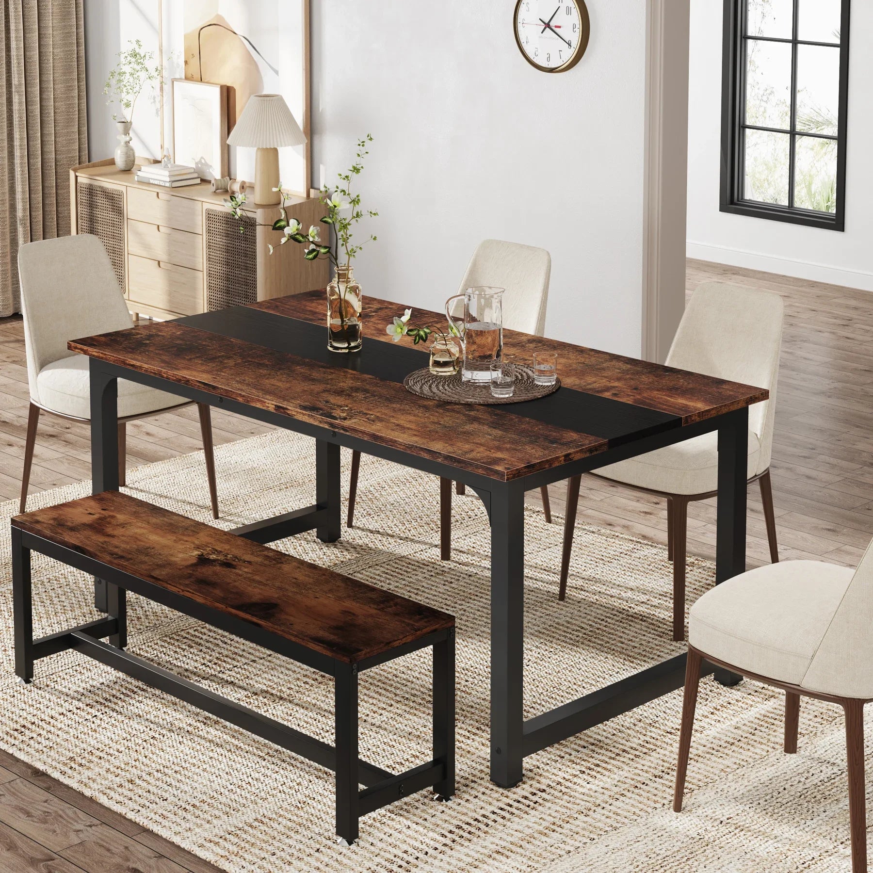 Industrial Rectangular Dining Table