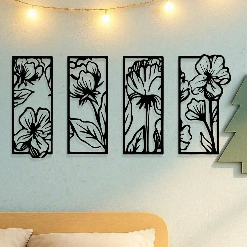 Gothic Floral Metal Wall Art