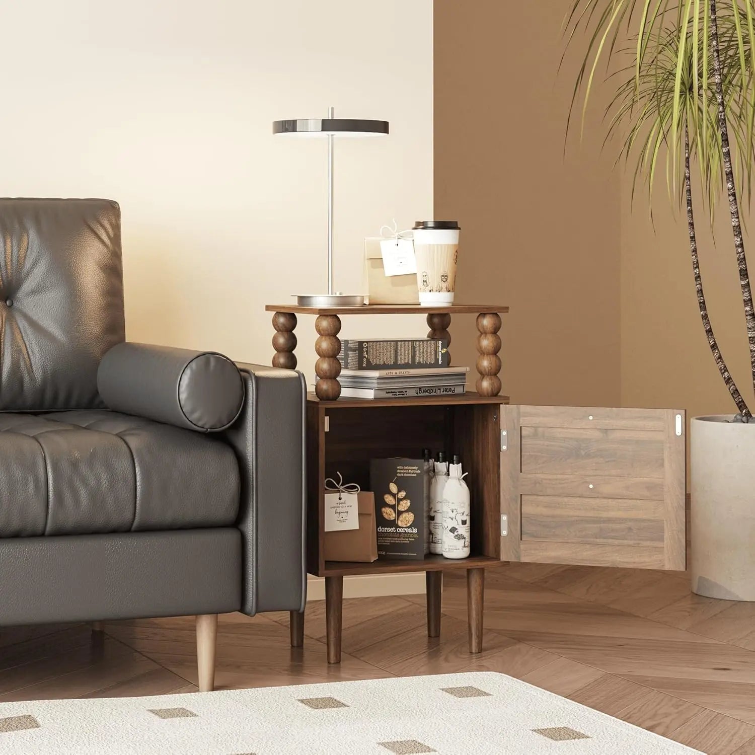 Modern Bedside Table with Storage Drawer