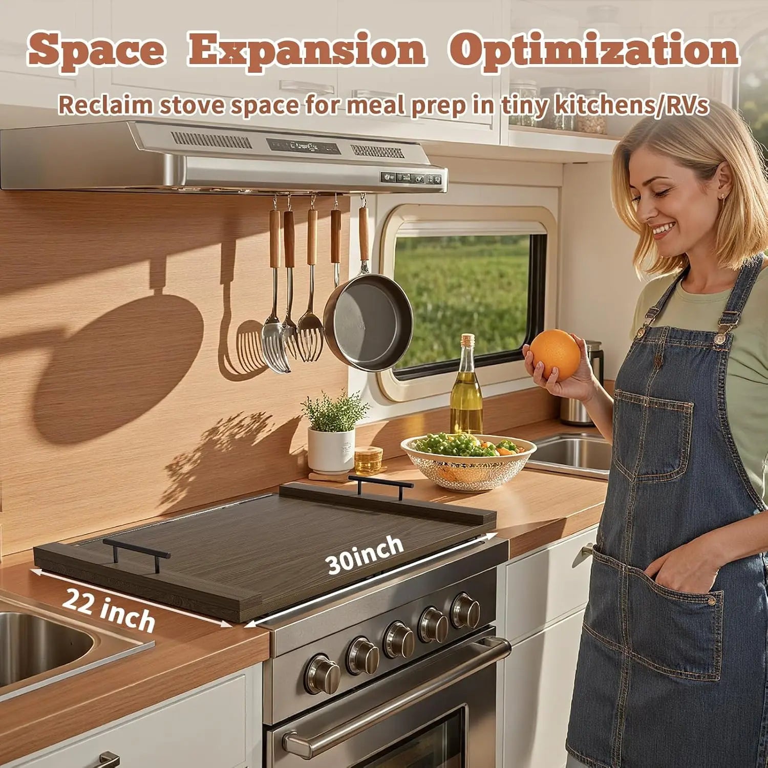 Gas Stove Top Cover: Wooden Stovetop Covers