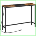 Narrow Console Table with Power Outlets