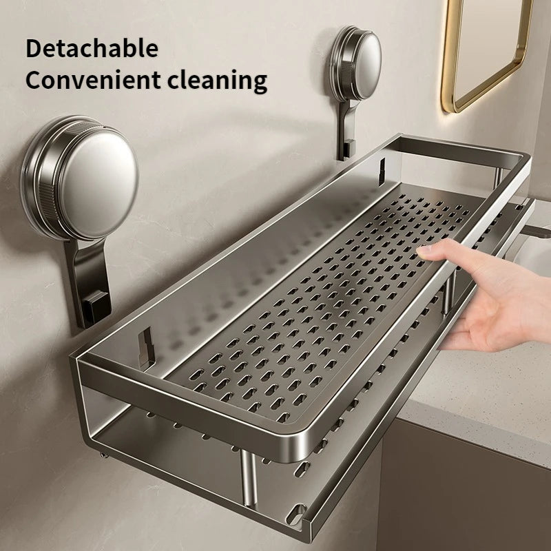 Multifunctional Suction Cup Rack for Kitchen or Bathroom Organization