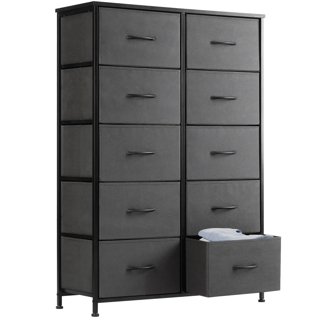 Bedside Table With 10 Fabric Drawers