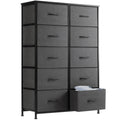 Bedside Table With 10 Fabric Drawers