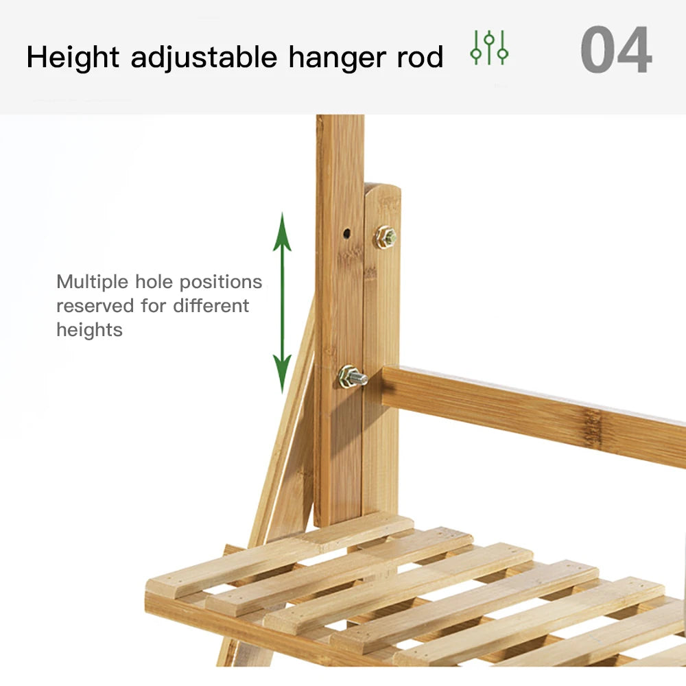 Bamboo Folding Plant Stand