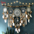 5-piece Handcrafted Bohemian Moon and Sun Dream Catcher