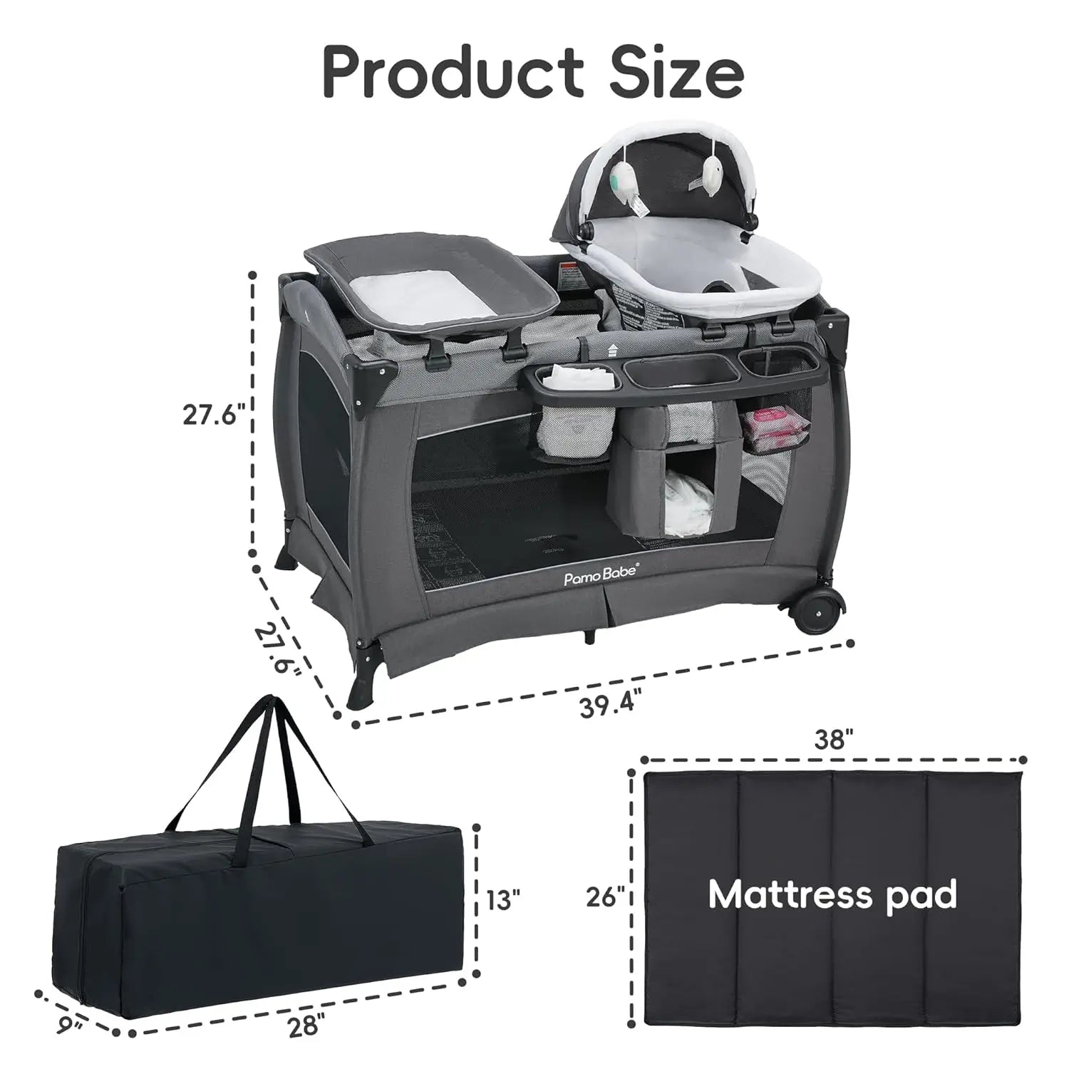 Foldable Playard with Changing Table