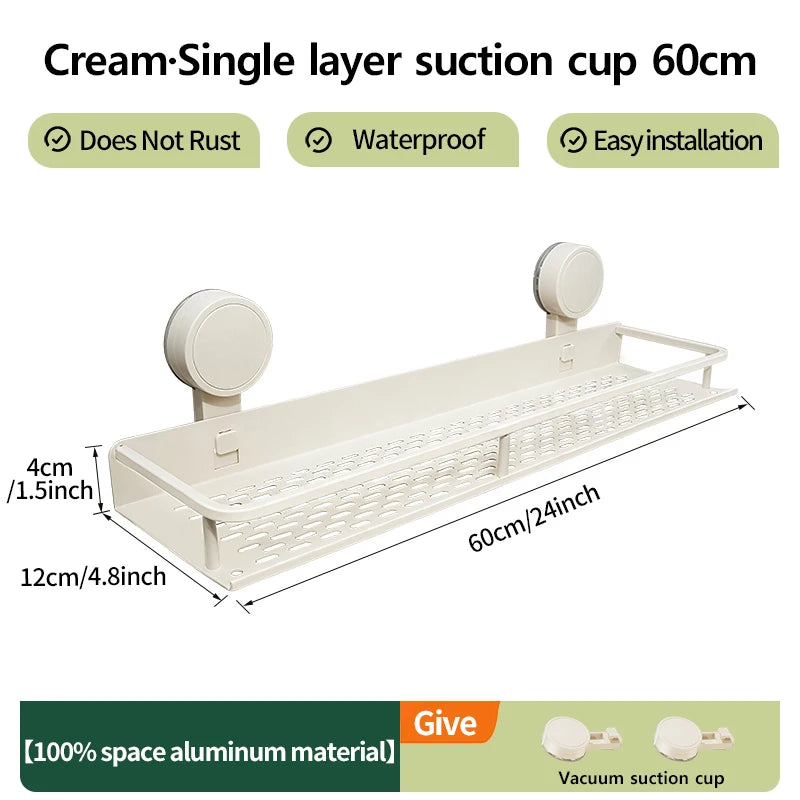 Multifunctional Suction Cup Rack for Kitchen or Bathroom Organization