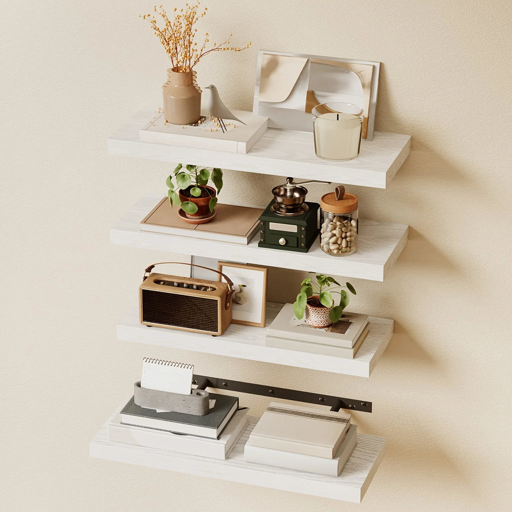 4/8pcs 15.8in Floating Shelves For Wall