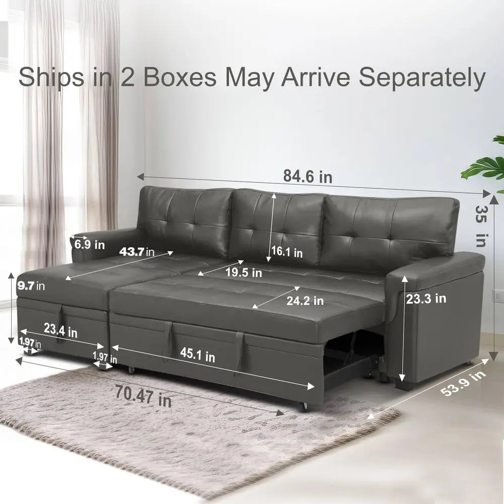 L Shaped Sectional Couch with Storage
