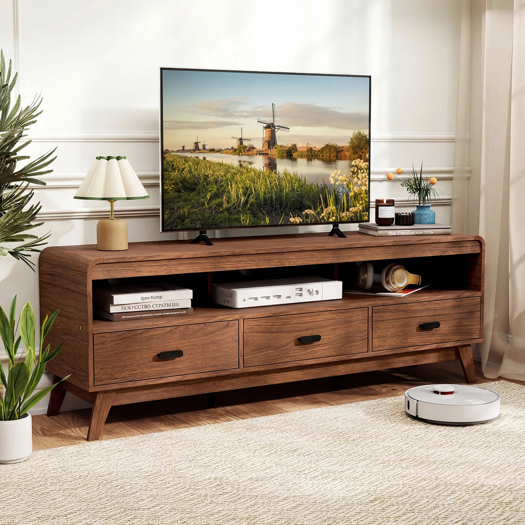 Mid Century Modern Entertainment Center TV Cabinet