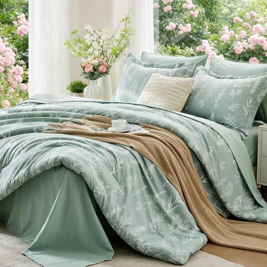 Sage Green Queen Comforter Set
