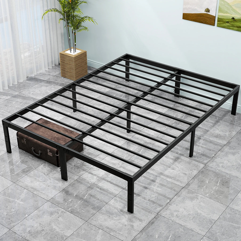 Metal Platform Bed Frame with Storage Space