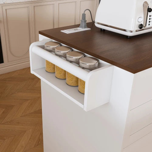 74.8-inch Kitchen Island with Expandable Dining Table