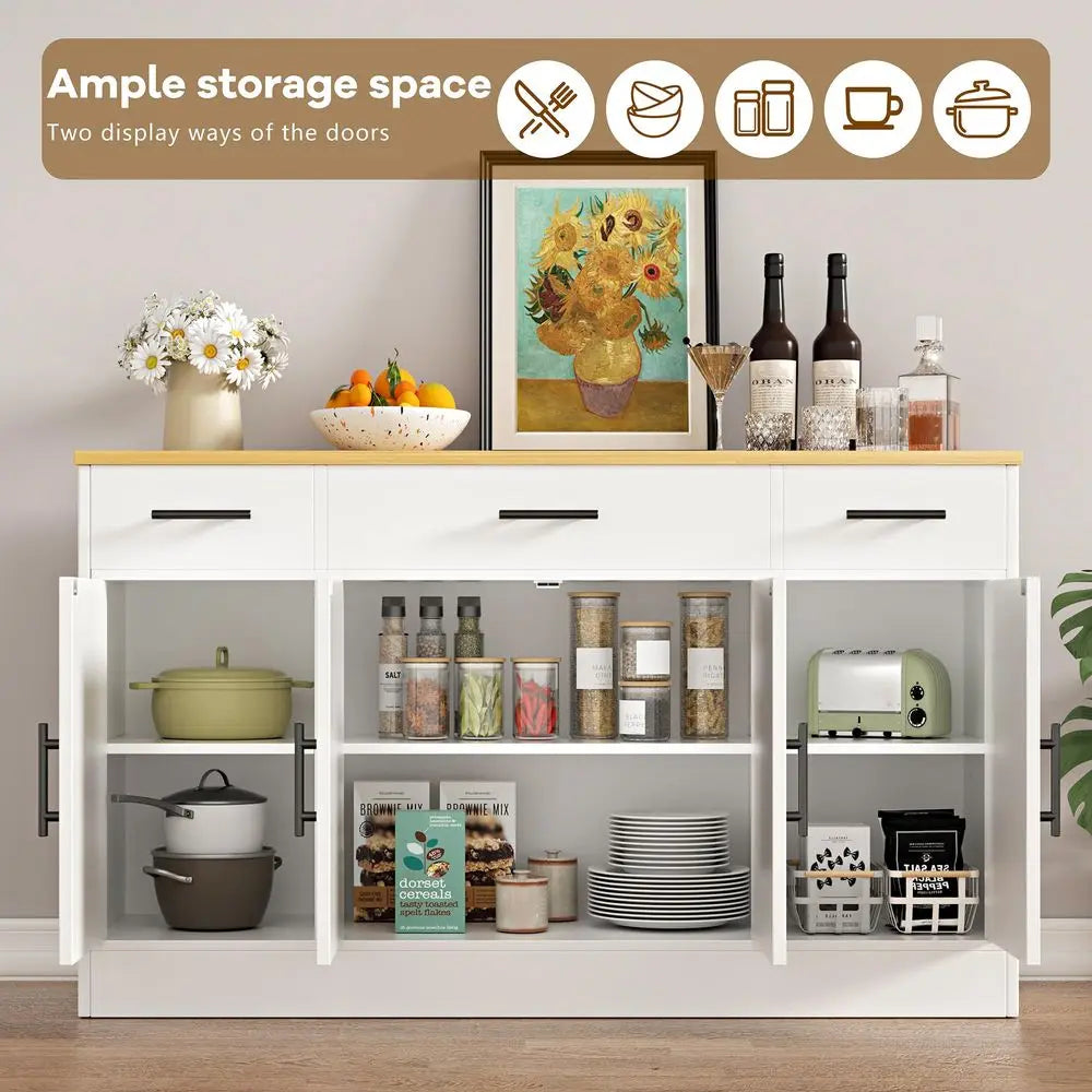 Farmhouse 53" Buffet Cabinet with Storage