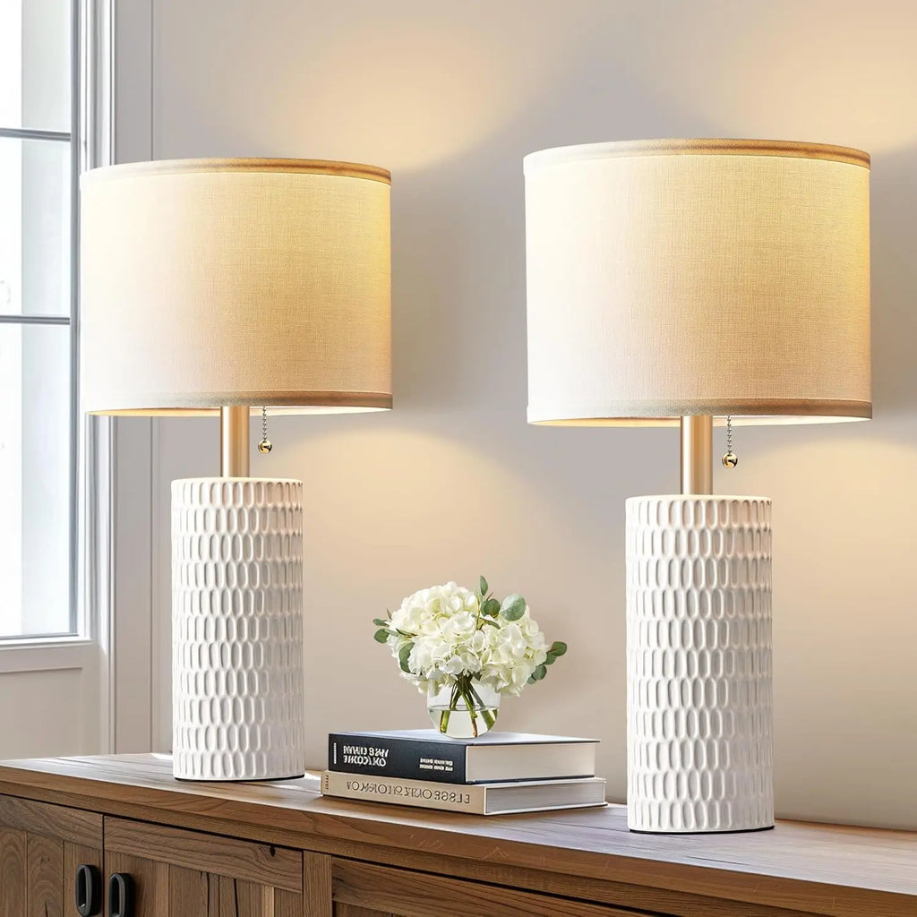 Ceramic Table Lamps for Bedrooms or Living rooms (Set of 2)
