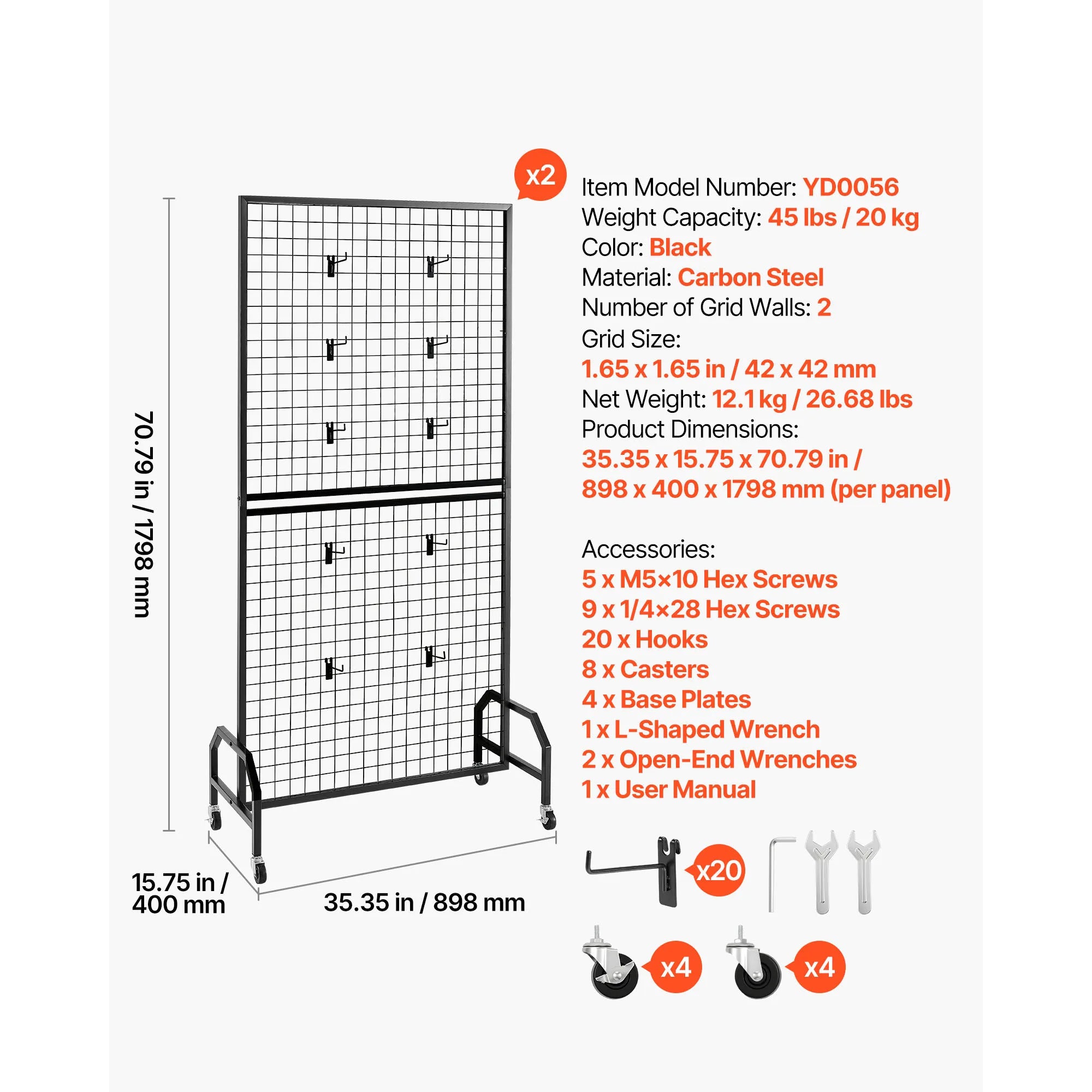 Wall Wire Grid Panel