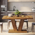 Heavy Duty Pedestal Farmhouse Dining Table