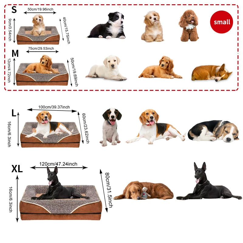 Oversized dog bed