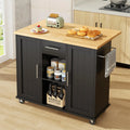 Kitchen Island with Storage on Wheels
