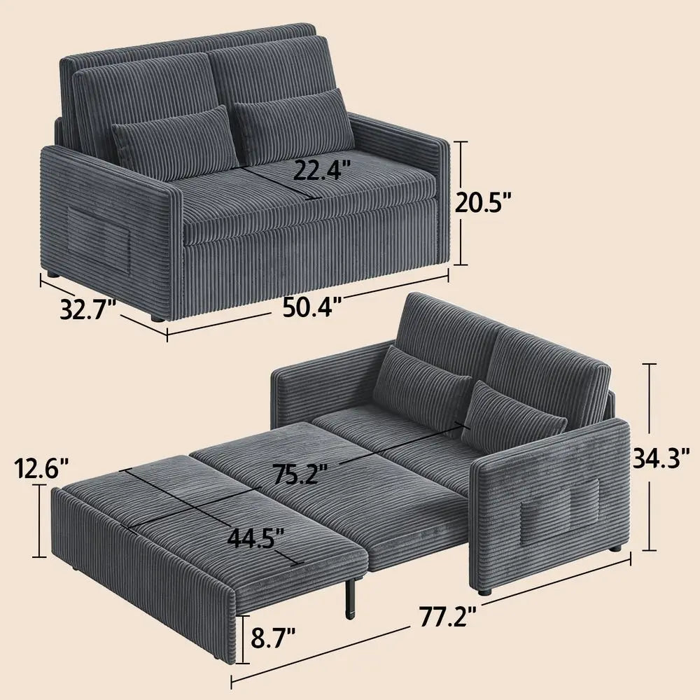 Convertible Loveseat Sleeper Sofa