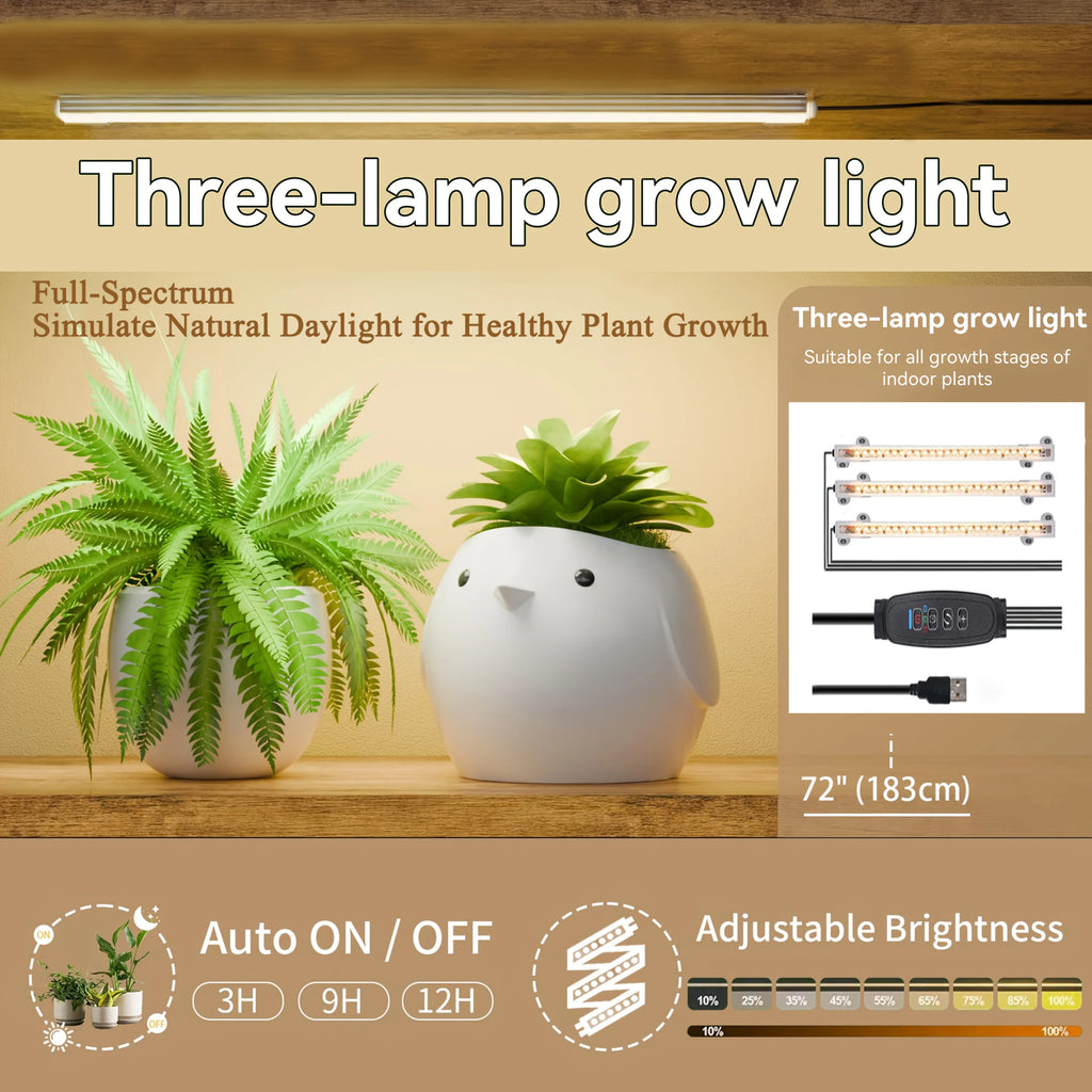 8-Tier S-Shaped Metal Plant Stand with Grow Lights