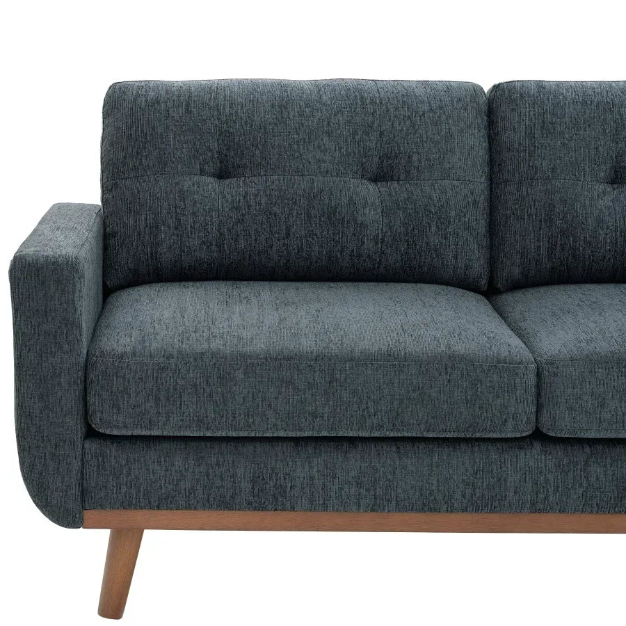 Mid-Century Modern Upholstered Loveseat