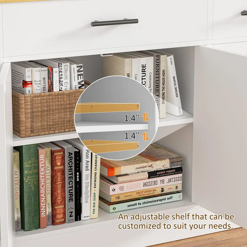 Farmhouse 53" Buffet Cabinet with Storage