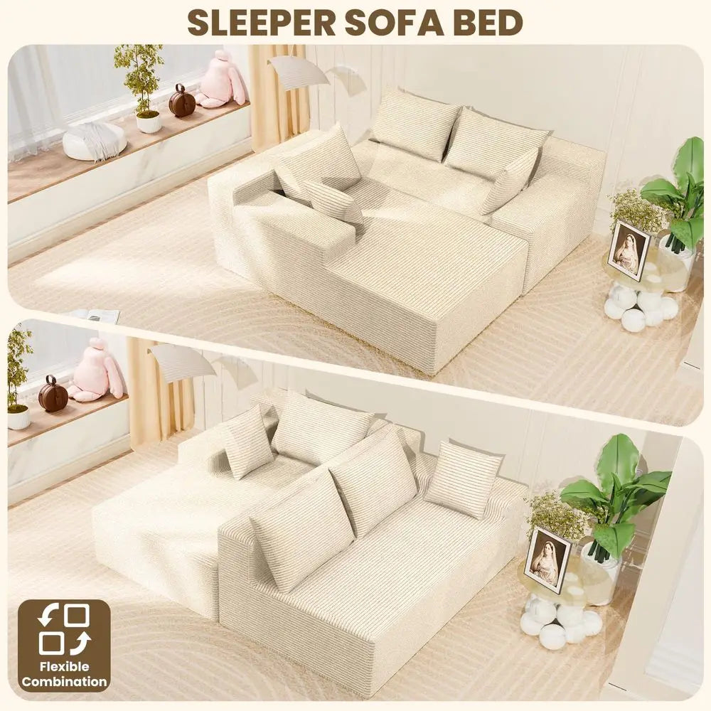 Modern Sectional Couch with  Chaise