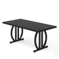 Modern Industrial Dining Table with Heavy Duty Metal Frame