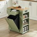Kitchen Island with Trash Can Cabinet