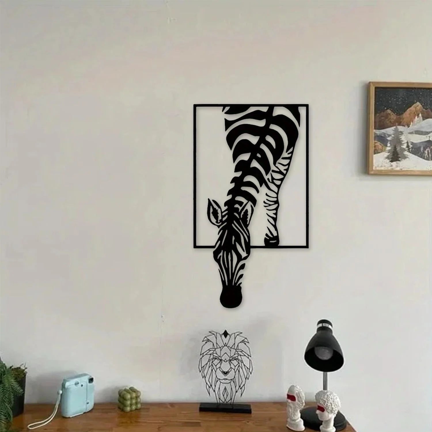 Zebra Wall Art Metal Sculpture