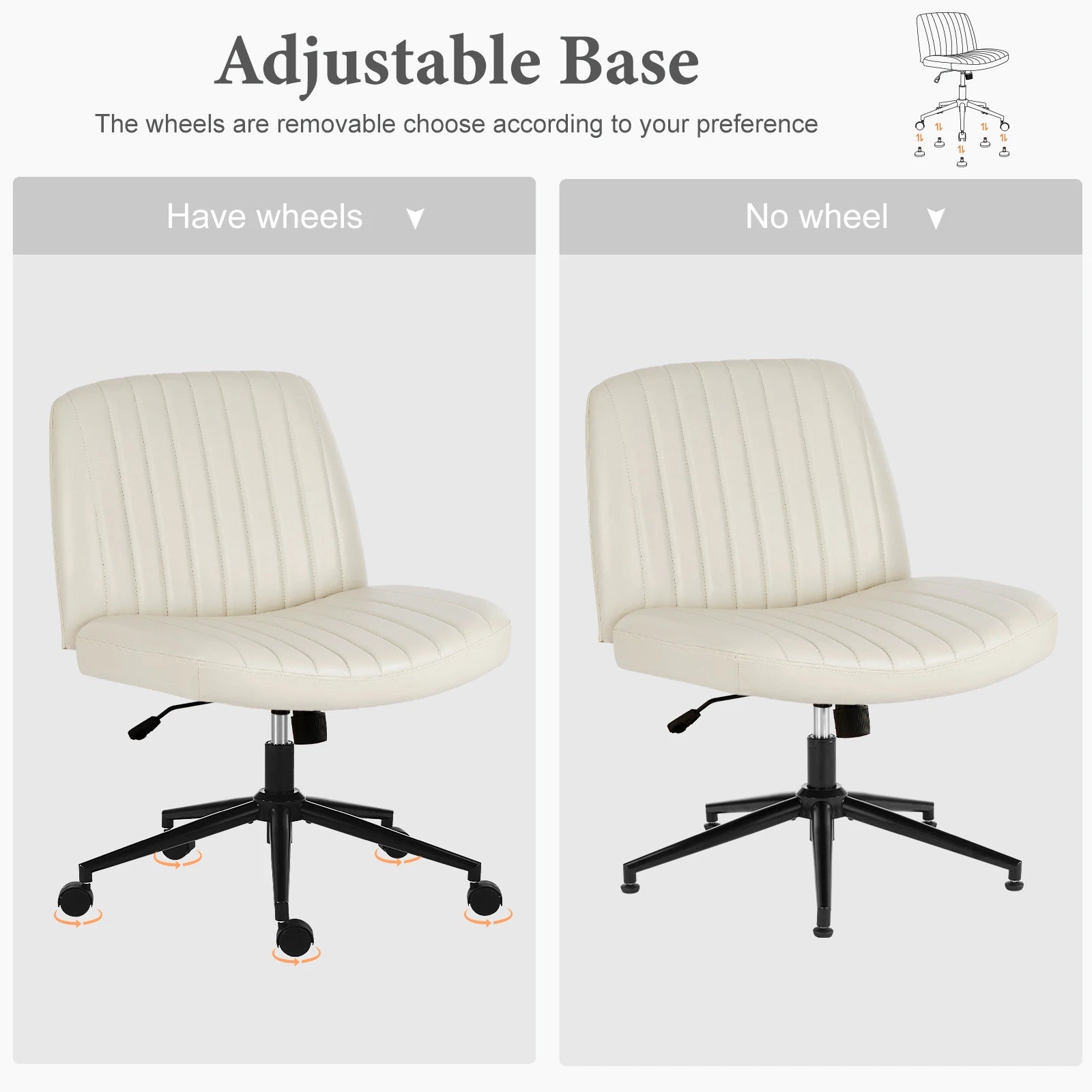 Armless Cross Office Chair