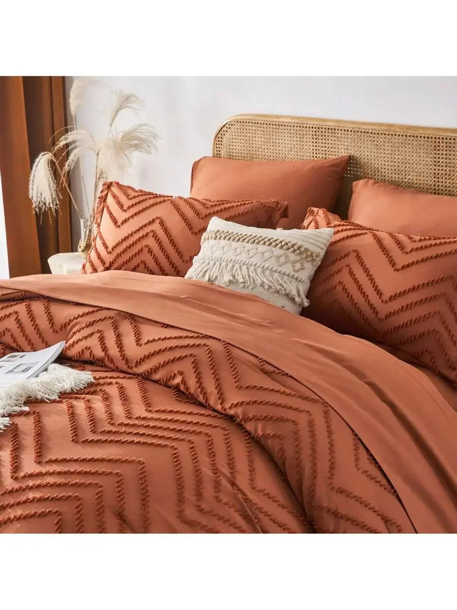 7-Piece Cozy Cut Flower Comforter Sets- Twin/Full/Queen/King Summer Bedding