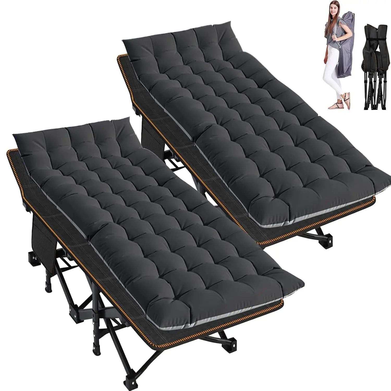 Oversized Folding Bed with Mattress Pad