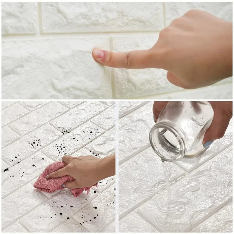 Retro 3D Brick Wallpaper