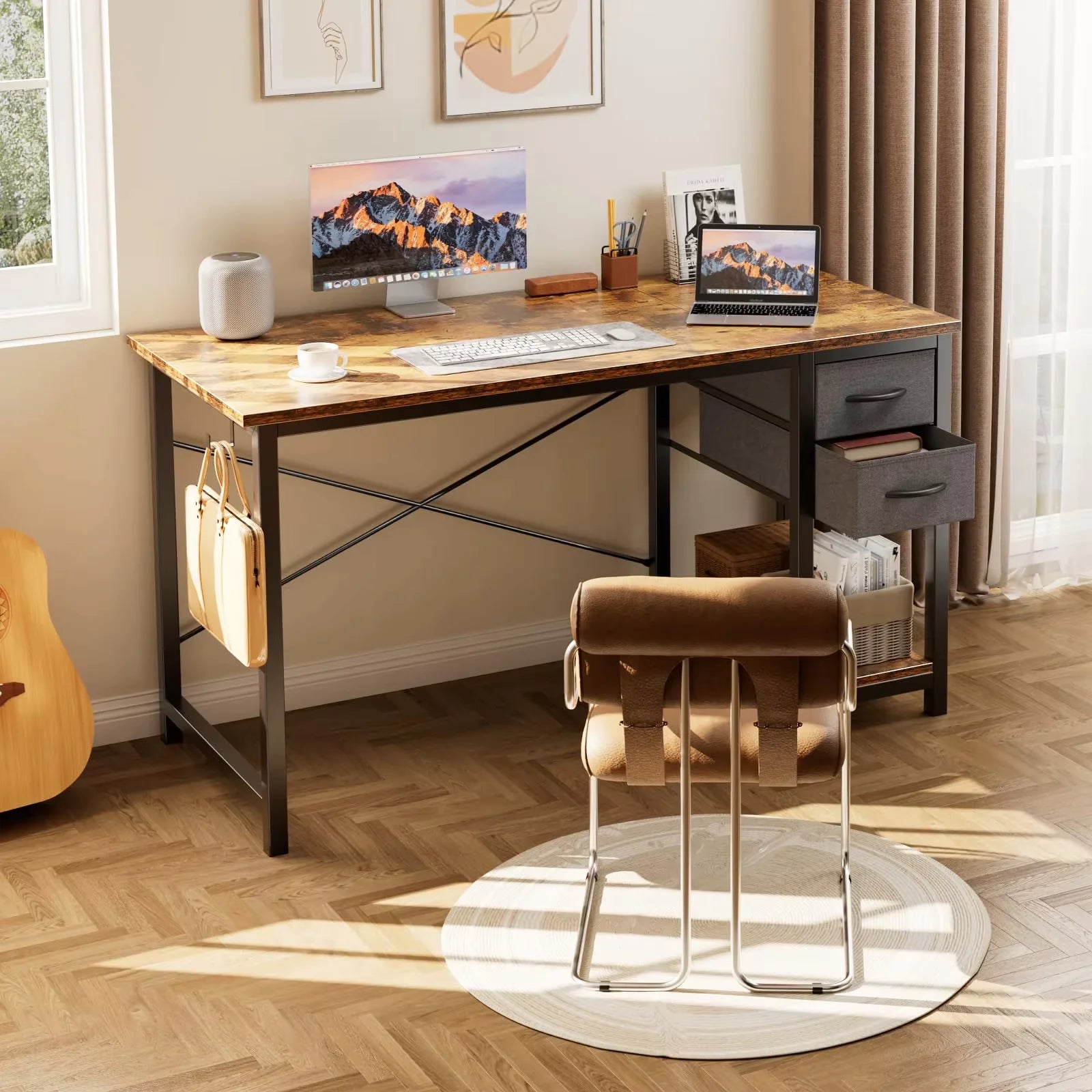 Computer Desk with 2 Drawers
