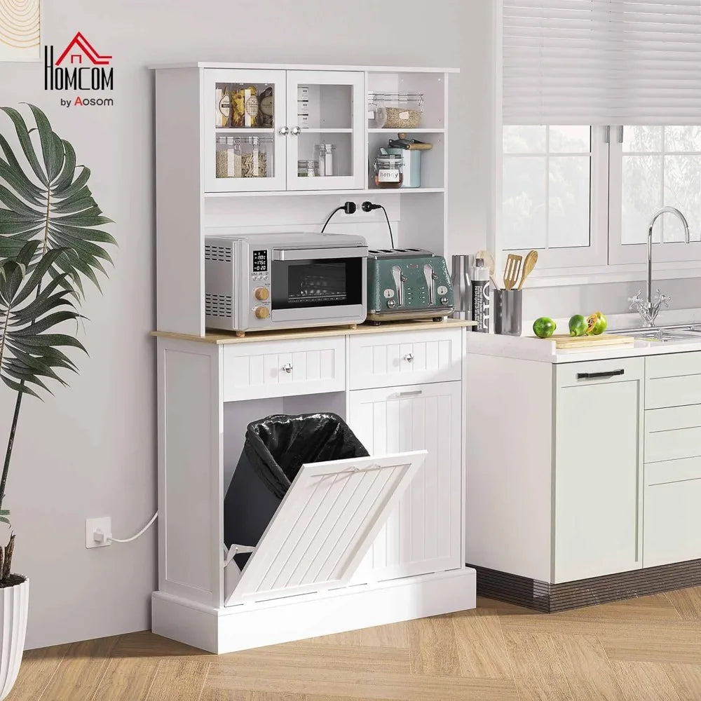 68" Kitchen Pantry Storage Cabinet