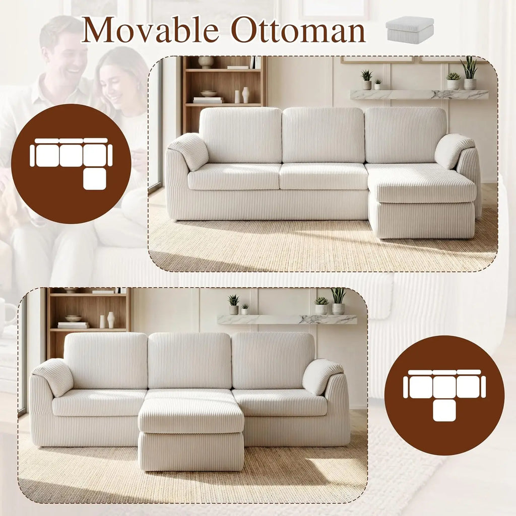 Modern Boneless Sectional Couche