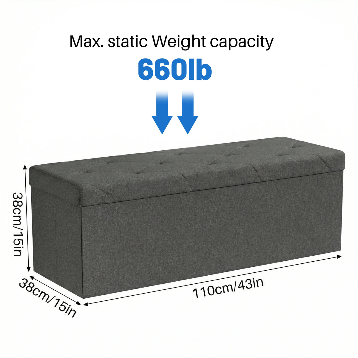 Foldable Ottoman Foot Rest Stool