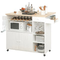 Rolling Kitchen Island Cart with Drop-Leaf