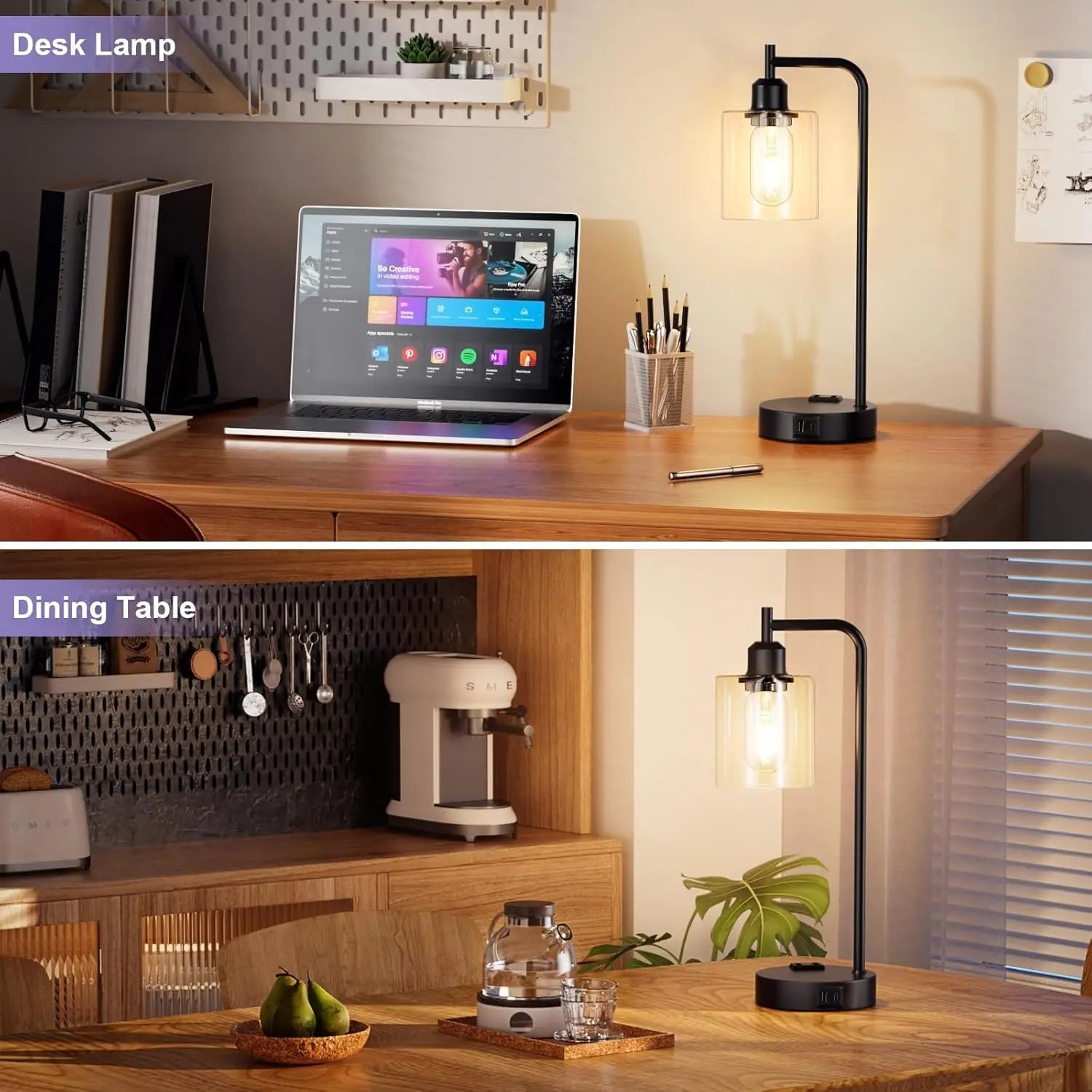 3-Way Dimmable Touch Nightstand Lamps (Set of 2)