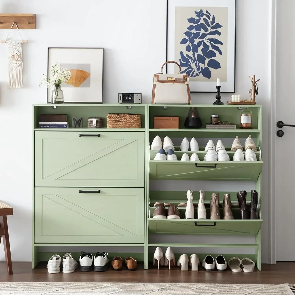 Farmhouse Shoe Storage Cabinet