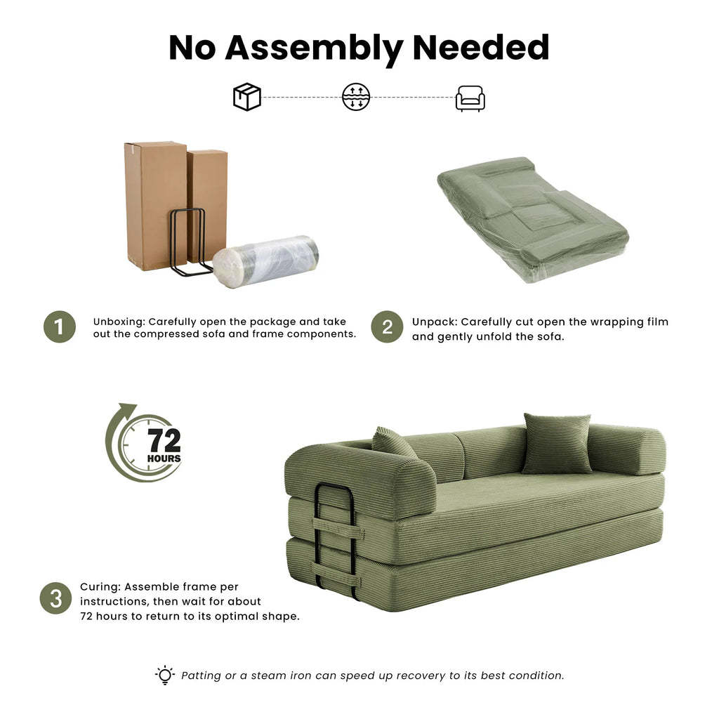 79’’ Folding Convertible Sofa Bed