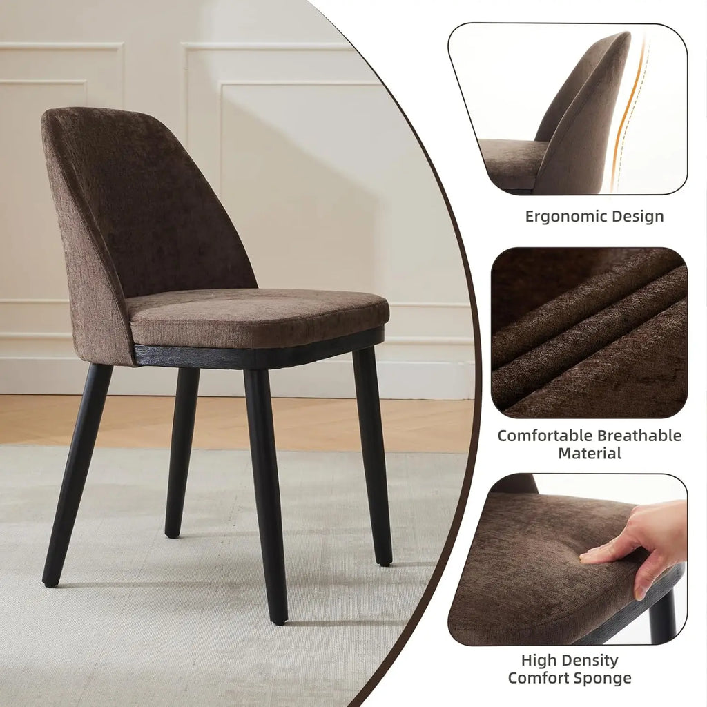 Modern Upholstered Dining Chairs Set of 2