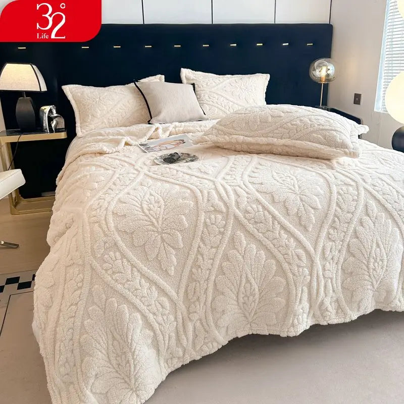 European Style 3D Floral Printed Blanket