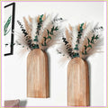 Boho Wooden Wall Vases Set of 2