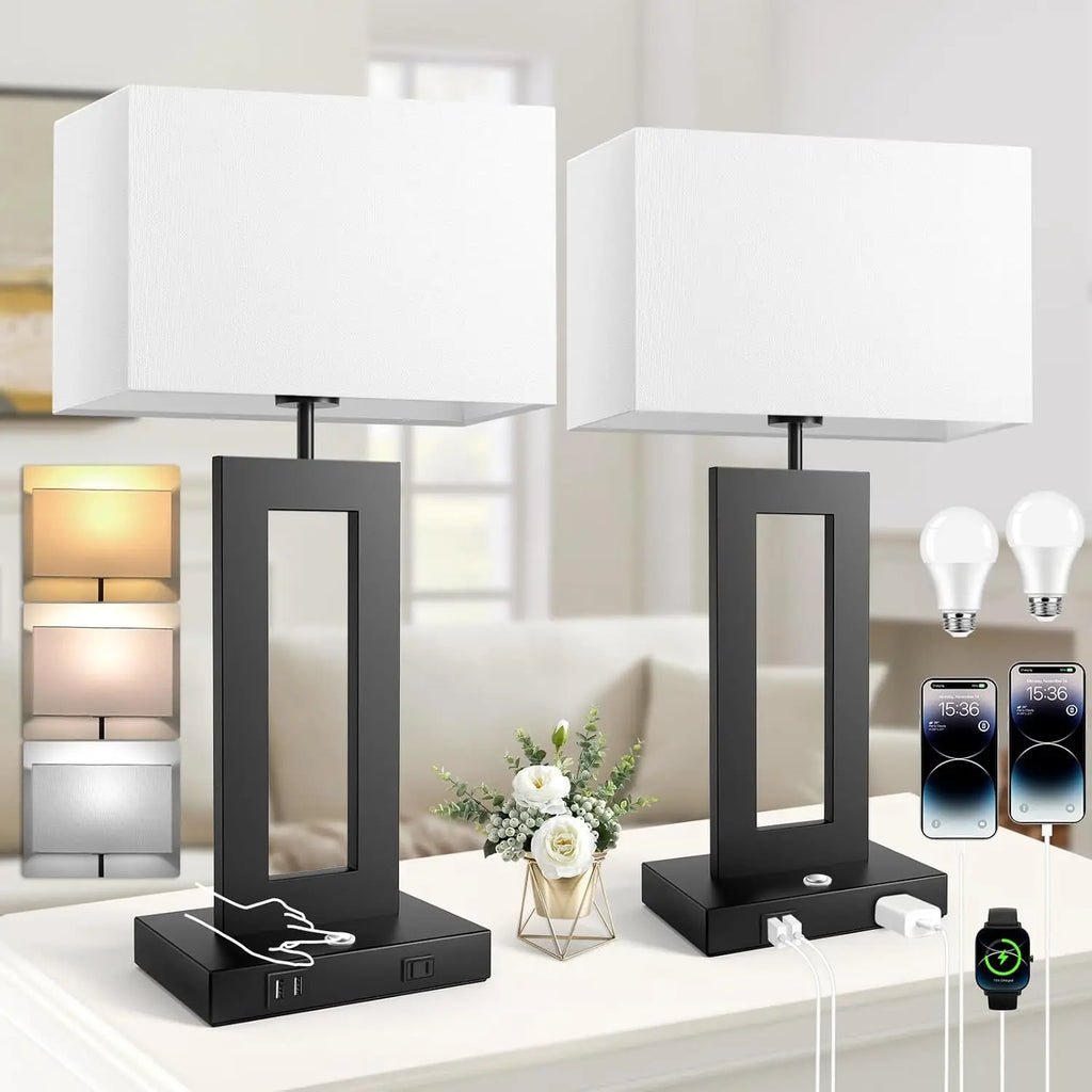 Touch Control Lamps for Bedrooms(Set of 2)