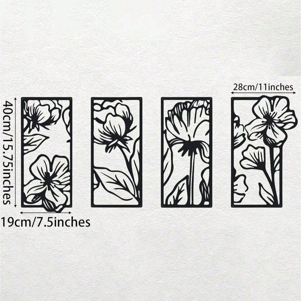 Gothic Floral Metal Wall Art