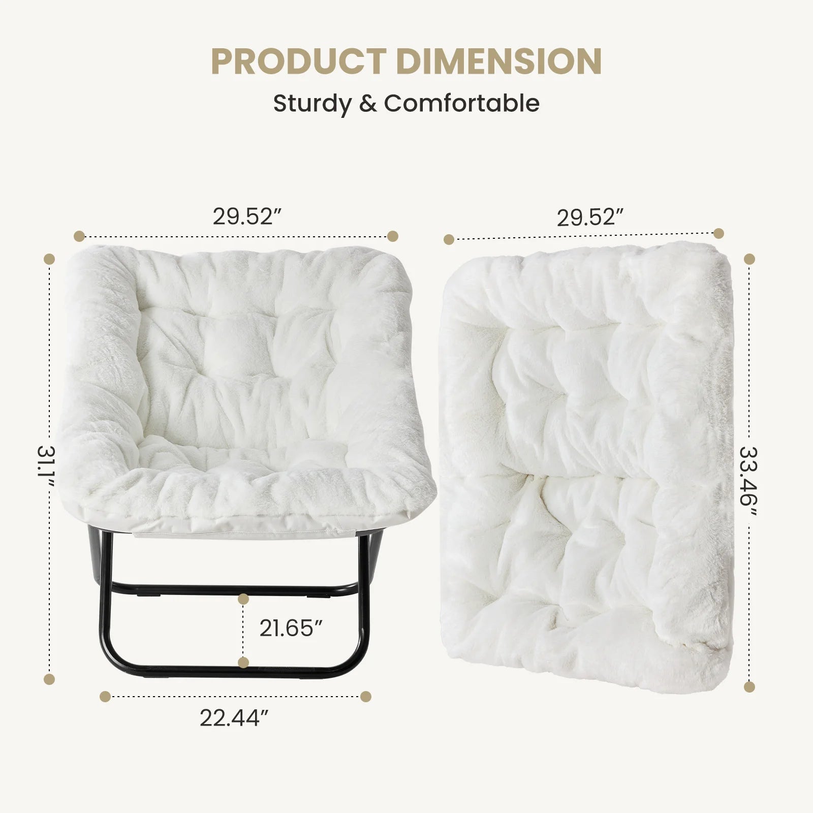 Folding Cozy Saucer Chair